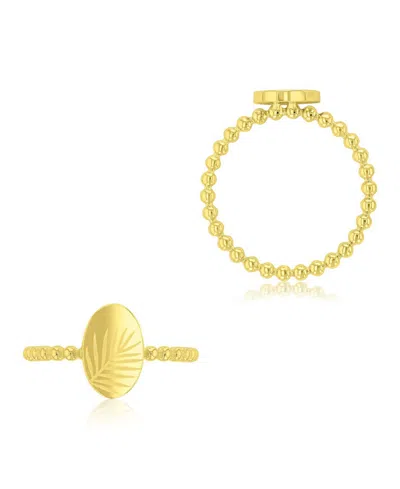 Roxy Waterproof Yellow Leaves Beads Ring In Pattern