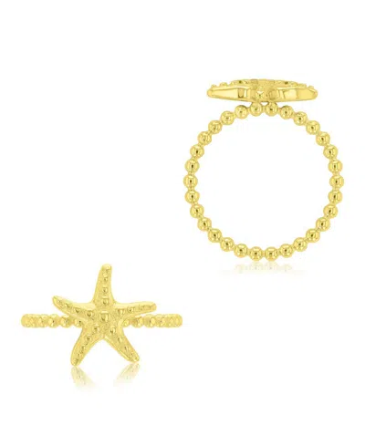 Roxy Waterproof Yellow Star Fish Beads Ring In Pattern
