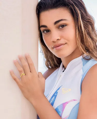 Roxy Waterproof Yellow Wave Ring In Gold
