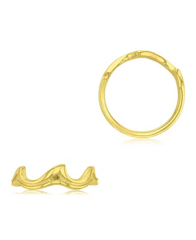 Roxy Waterproof Yellow Trio Waves Ring In Neutral