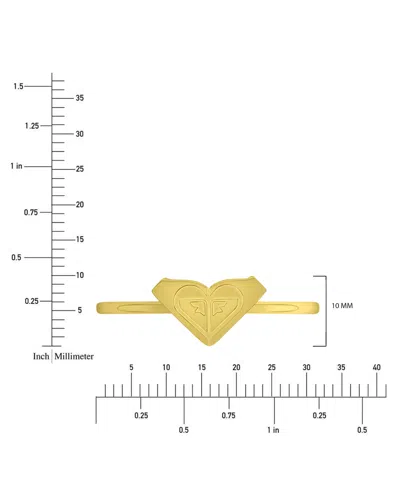 Roxy Waterproof Yellow Triangular Heart Ring In Orange