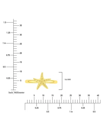 Roxy Waterproof Yellow Star Fish Beads Ring In Gold