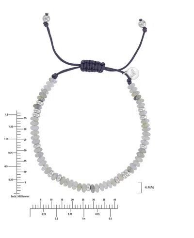 Roxy Waterproof Platinum Grey Labradorite Adjustable Bracelet