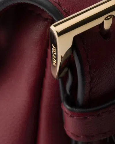 Prada Aimee Medium Leather Shoulder Bag In Burgundy