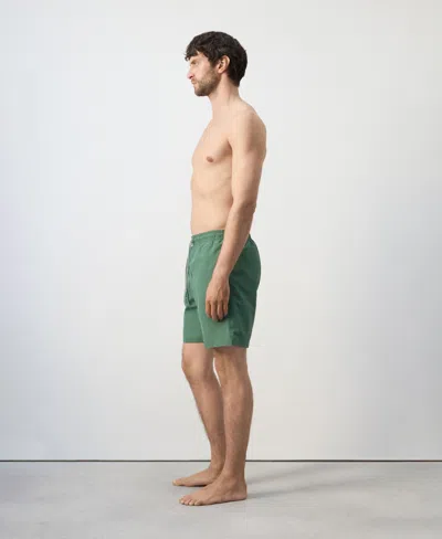 Mango Men's Basic Drawstring Swimsuit In Green