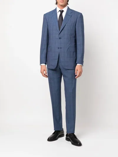 Canali Single-breasted Suit In Blue