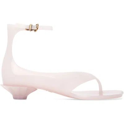 Chloé Chloe Women Pastel Pink Tpu Chloe Jelly Thong Sandals In Animal Print
