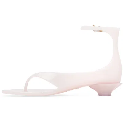 Chloé Chloe Women Pastel Pink Tpu Chloe Jelly Thong Sandals In Animal Print