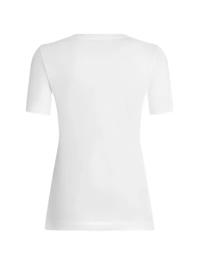 Dolce & Gabbana Logo Cotton Crew Neck Regular Fit T-shirt In White