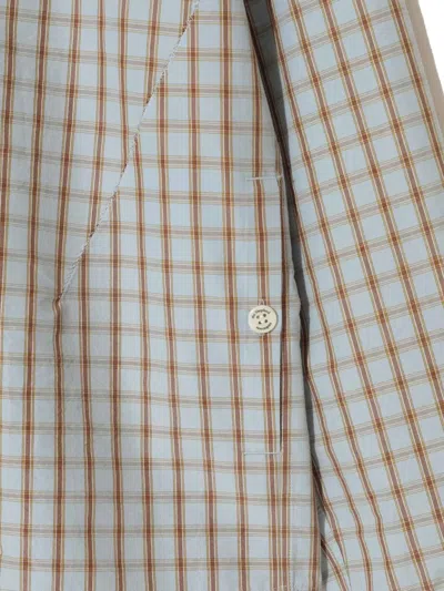 Undercover Check-pattern Shirt In Blue