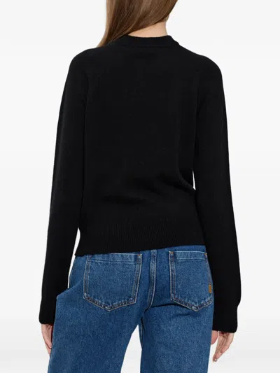 Balmain Button-embellished Raglan-sleeve Sweater In Black