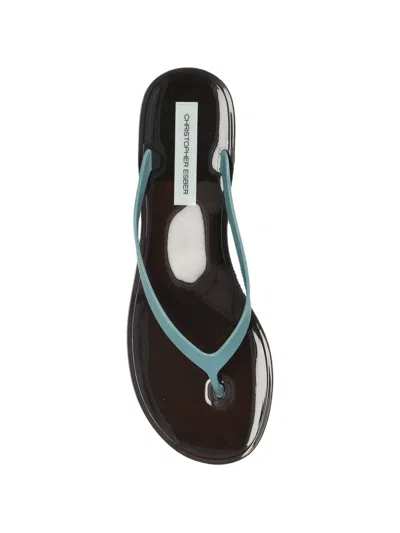 Christopher Esber Jo Thong-strap Flip-flops In Blue