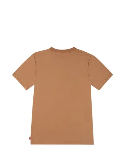 Levi's Logo-patch T-shirt In Brown