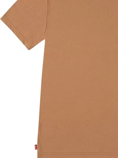 Levi's Logo-patch T-shirt In Brown