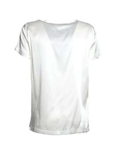 Solotre Satin-finish T-shirt In White