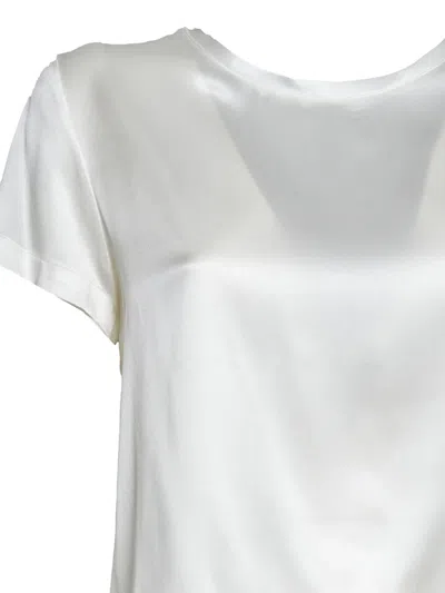Solotre Satin-finish T-shirt In White
