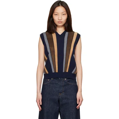 Versace Gender Inclusive Mixed Media Patchwork Sweater Vest In Multi