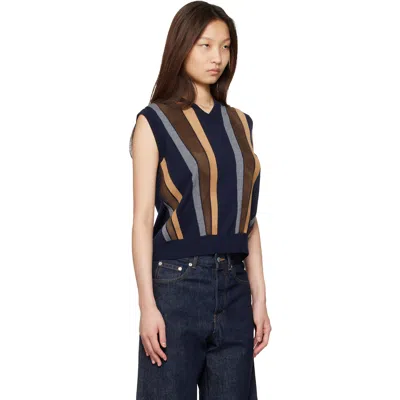 Versace Gender Inclusive Mixed Media Patchwork Sweater Vest In Multi