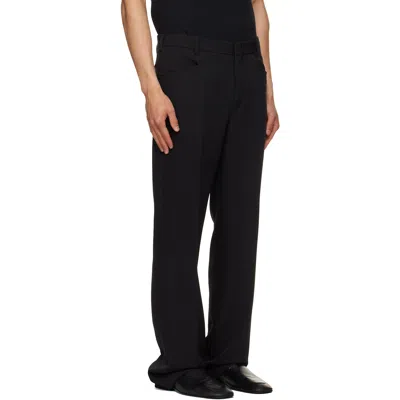 Second / Layer Black 'el Niño' Slim Trousers In Black