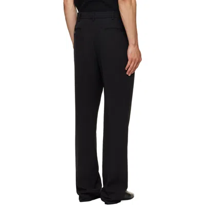Second / Layer Black 'el Niño' Slim Trousers In Black