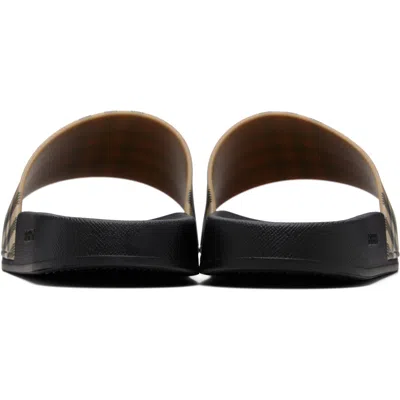 Burberry Men Slippers With Vintage Check Printed Pattern In Multi