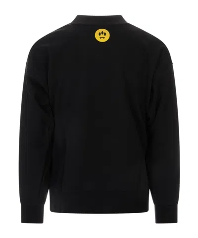 Barrow Logo Printed Crew-neck Sweatshirt In Black