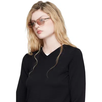 Versace Gold Greca Flow Sunglasses In Multi