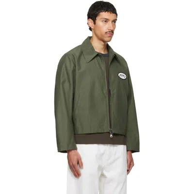 Second / Layer Lucky Station Patch-detail Zip-up Jacket In Green