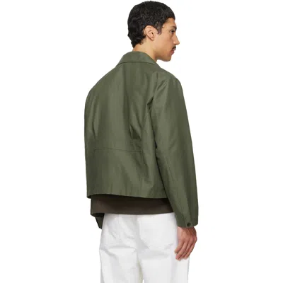 Second / Layer Lucky Station Patch-detail Zip-up Jacket In Green