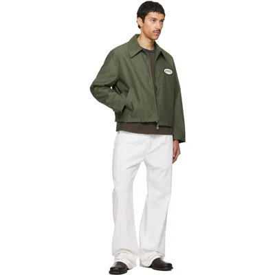 Second / Layer Lucky Station Patch-detail Zip-up Jacket In Green