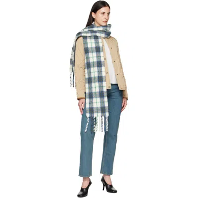 Burberry Check Wool-blend Scarf In Multi