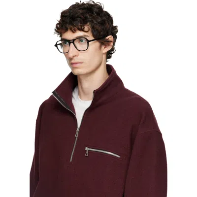 Garrett Leight Black Doc Glasses In Pattern