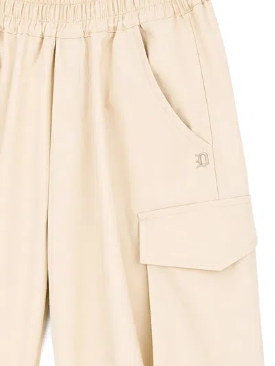 Dondup Logo-embroidered Elasticated-cuff Cargo Pants In Multi