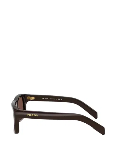 Prada Square-frame Sunglasses In Metallic