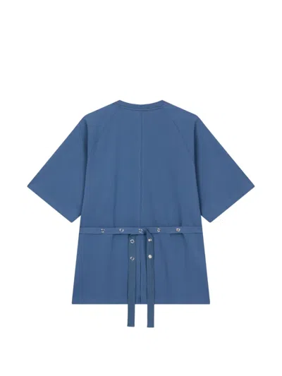 Tomboy Press-stud Strap T-shirt In Blue