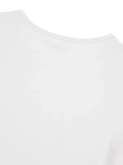 Tomboy Side-button T-shirt In White