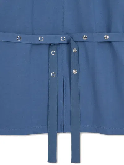 Tomboy Press-stud Strap T-shirt In Blue
