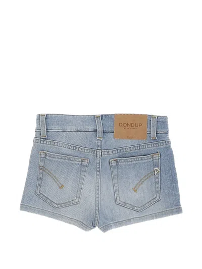 Dondup Wrap-front Denim Shorts In Blue