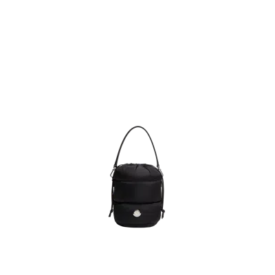 Moncler Caradoc Fabric Bucket Bag With Adjustable Strap In Black