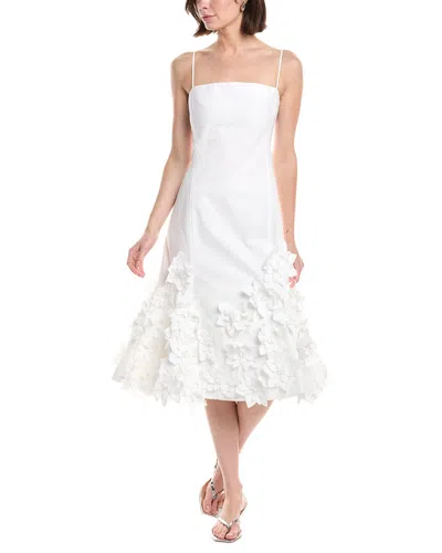 Simkhai Bella Floral Sleeveless Midi Dress In White