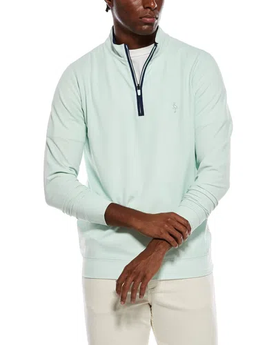 Tailorbyrd Micro Grid Textured Performance 1/4-zip Pullover In Blue