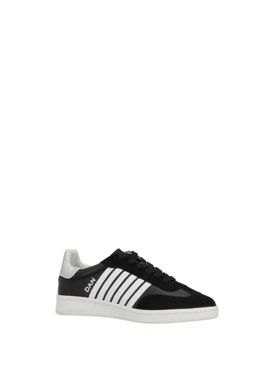 Dsquared2 Lace Up Low Top Sneakers In Neutral