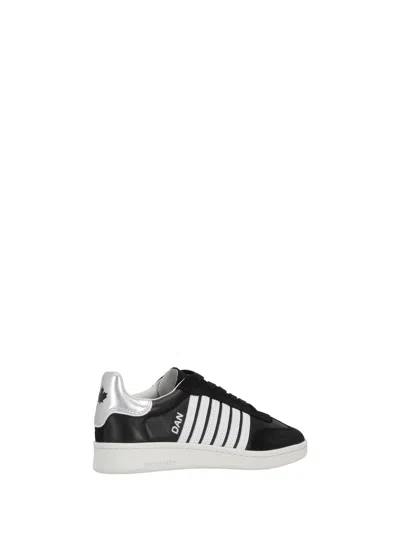 Dsquared2 Lace Up Low Top Sneakers In Neutral