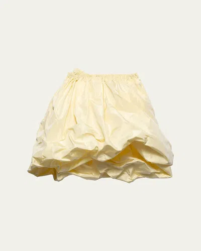 Prada Voluminous Taffeta Skirt Balloon Silhouette In Yellow
