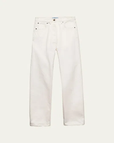 Prada Old Denim Five-pocket Jeans In White