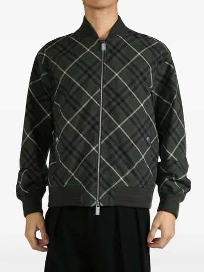 Burberry Check Jacket In Multi