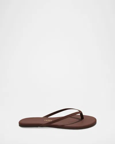 Tkees Foundation Matte Flip Flops In Cappuccino In Burgundy
