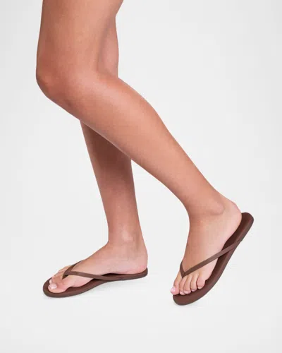 Tkees Foundation Matte Flip Flops In Cappuccino In Burgundy