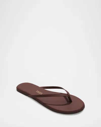 Tkees Foundation Matte Flip Flops In Cappuccino In Burgundy