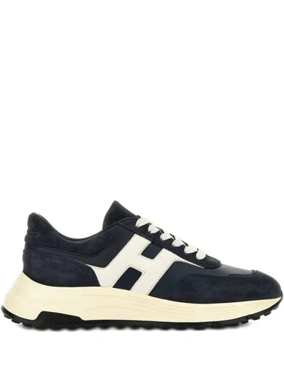 Hogan Hyperlight Suede And Nappa Leather Sneakers In Black